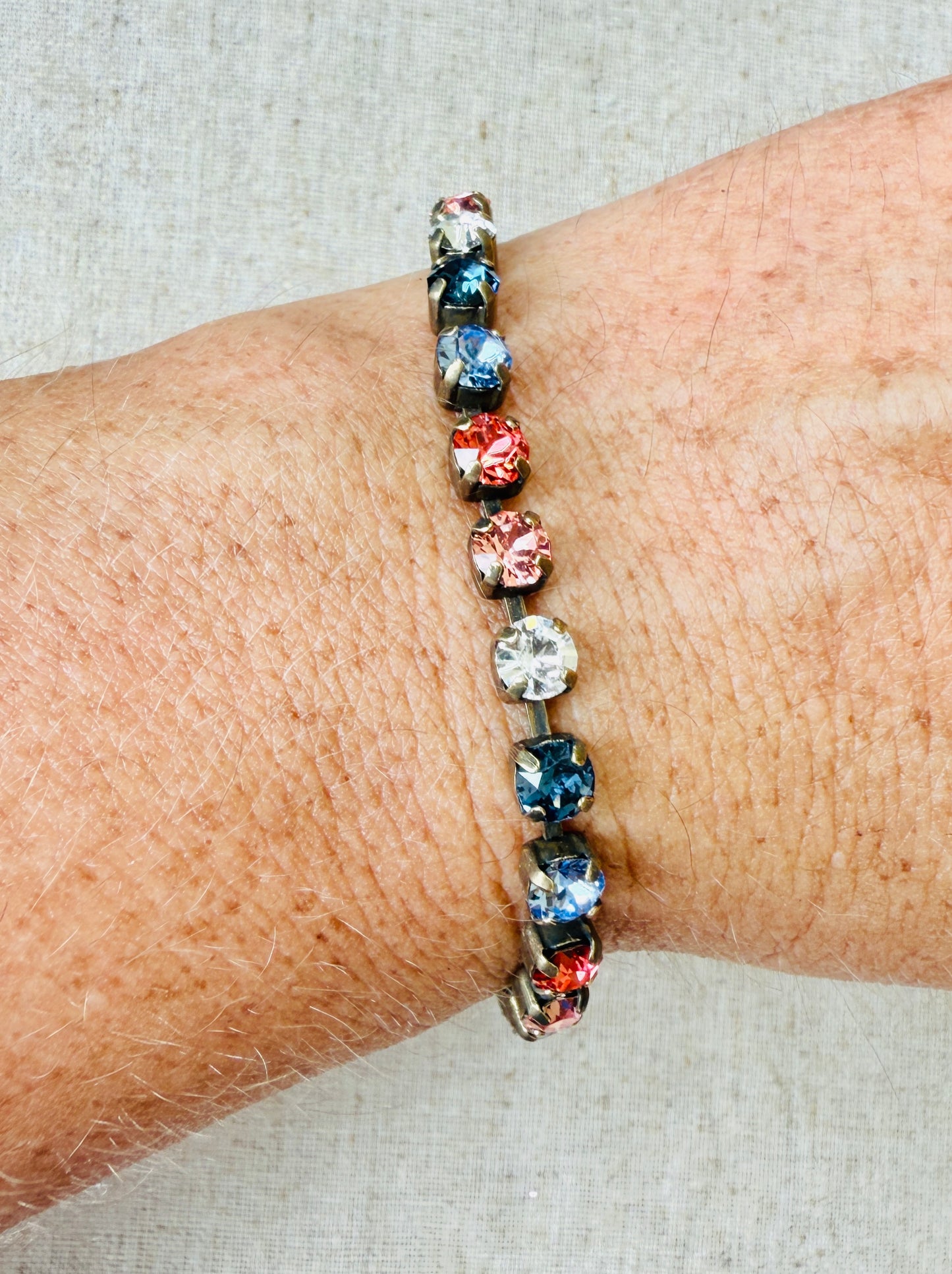 Dusty Crystal Tennis Bracelet