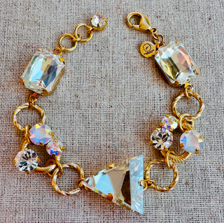 Bridgette Australian Crystal Link Bracelet - Shabby To Chic Jewelry