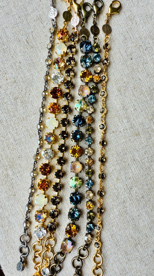 Slate Crystal Tennis Bracelet