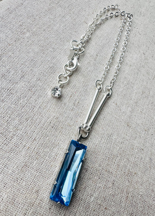 Faith Crystal Baguette Necklace