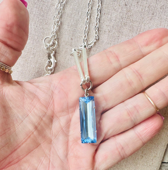 Faith Crystal Baguette Necklace