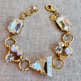 Bridgette Australian Crystal Link Bracelet - Shabby To Chic Jewelry