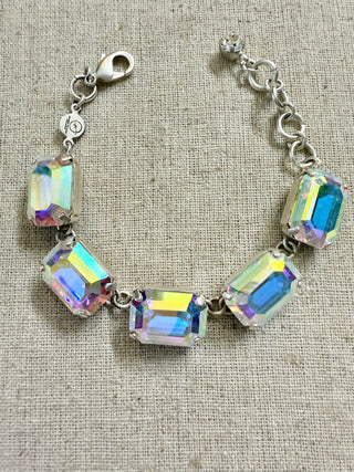 Helena Octagon Cut Crystal Tennis Bracelet - Shabby To Chic Jewelry