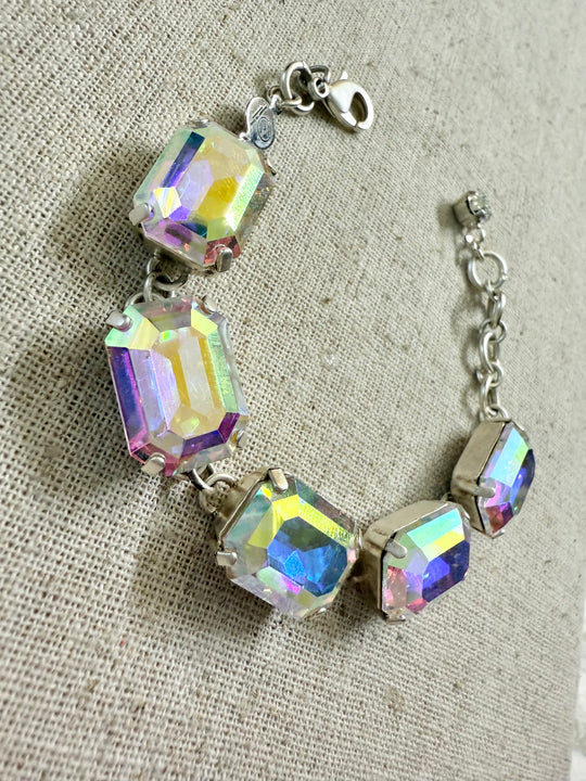 Helena Octagon Cut Crystal Tennis Bracelet - Shabby To Chic Jewelry