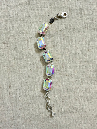 Helena Octagon Cut Crystal Tennis Bracelet - Shabby To Chic Jewelry