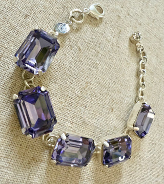 Viola Octagon Cut Crystal Bracelet - Shabby To Chic Jewelry