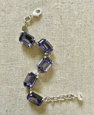 Viola Octagon Cut Crystal Bracelet - Shabby To Chic Jewelry