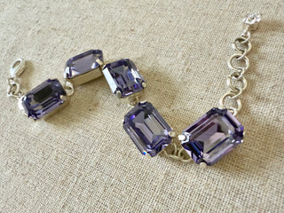 Viola Octagon Cut Crystal Bracelet - Shabby To Chic Jewelry