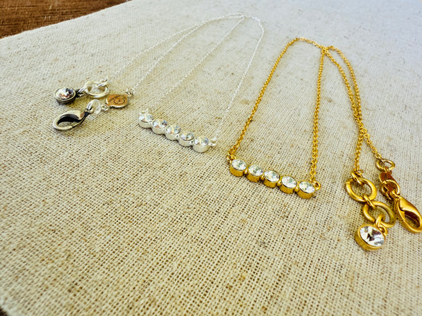 Lilly • Crystal Bar Necklace
