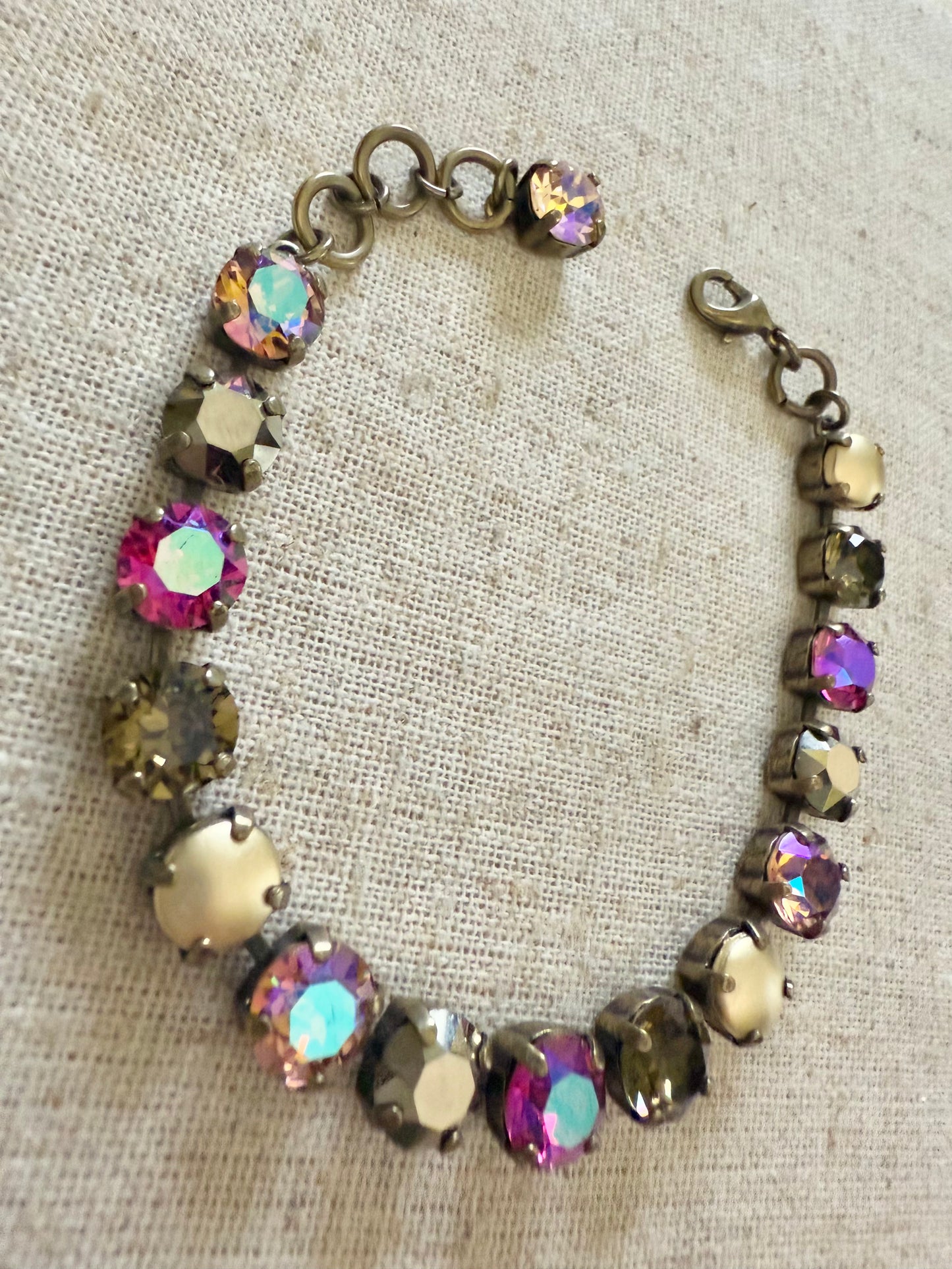 Amber Crystal Tennis Bracelet - Shabby To Chic Jewelry
