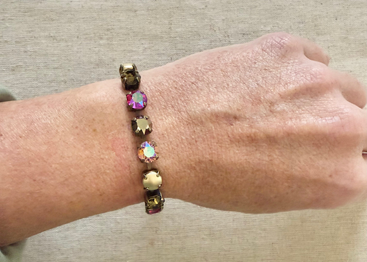 Amber Crystal Tennis Bracelet - Shabby To Chic Jewelry