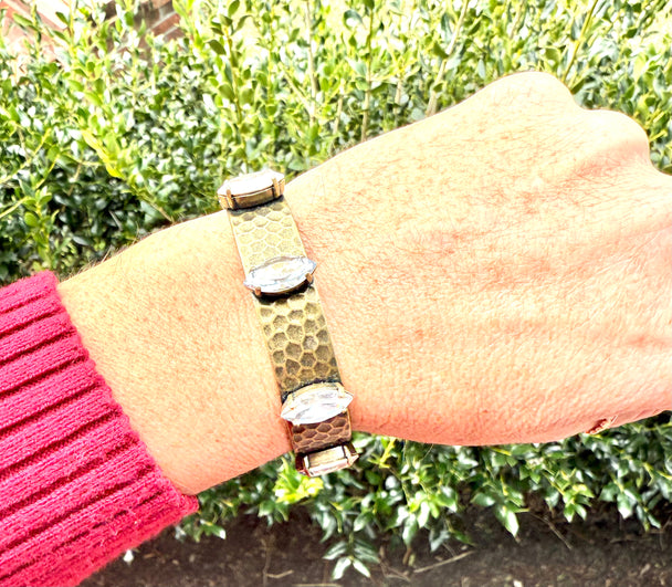 Addison Antique Gold Cuff Bracelet - Shabby To Chic Jewelry