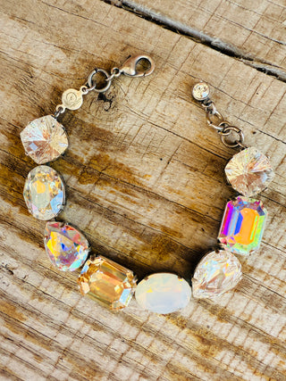 Pamela Multi-Shaped Faceted Crystal Bracelet - Shabby To Chic Jewelry