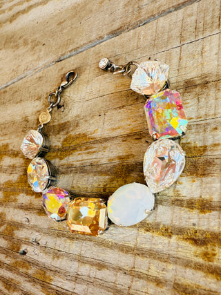 Pamela Multi-Shaped Faceted Crystal Bracelet - Shabby To Chic Jewelry