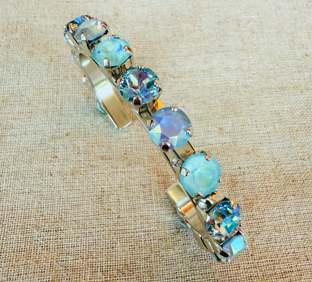 Raven Blue Crystal Cuff Bracelet - Shabby To Chic Jewelry