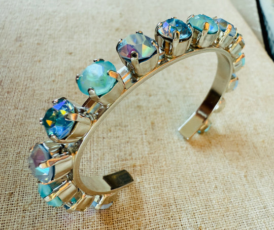 Raven Blue Crystal Cuff Bracelet - Shabby To Chic Jewelry