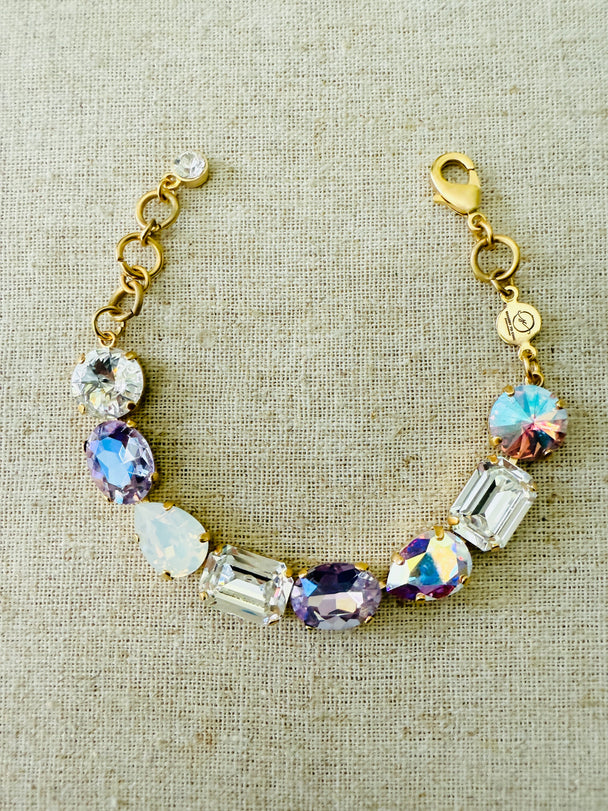 Laura Faceted Crystal Tennis Bracelet - Shabby To Chic Jewelry