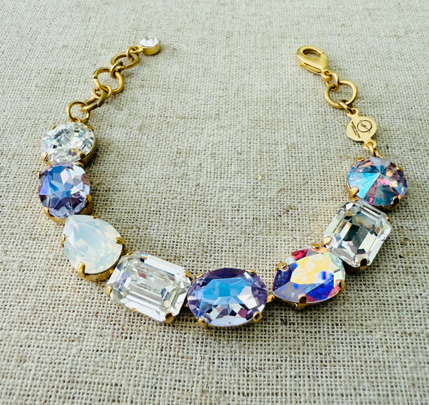 Laura Faceted Crystal Tennis Bracelet - Shabby To Chic Jewelry