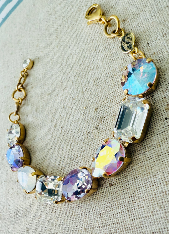 Laura Faceted Crystal Tennis Bracelet - Shabby To Chic Jewelry