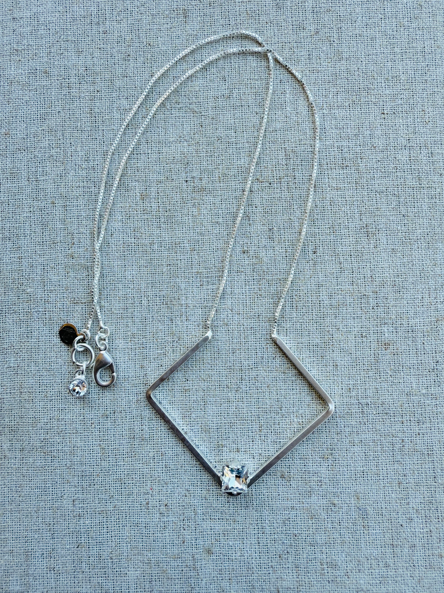 Blair Geometric Pendant Crystal Necklace - Shabby To Chic Jewelry