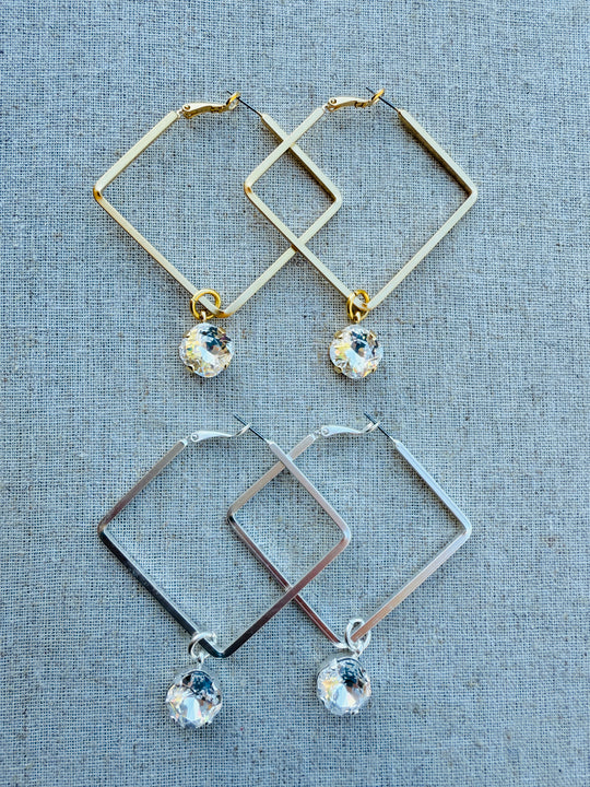 Brooke Geometric Rhombus Earrings - Shabby To Chic Jewelry