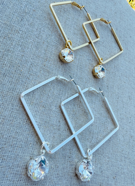 Brooke Geometric Rhombus Earrings - Shabby To Chic Jewelry