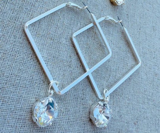 Brooke Geometric Rhombus Earrings - Shabby To Chic Jewelry