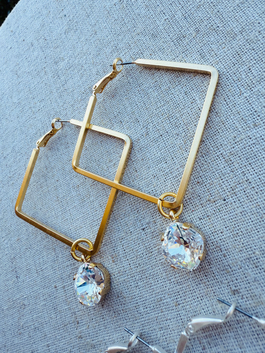 Brooke Geometric Rhombus Earrings - Shabby To Chic Jewelry