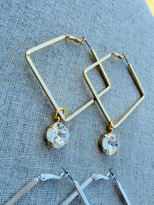 Brooke Geometric Rhombus Earrings - Shabby To Chic Jewelry