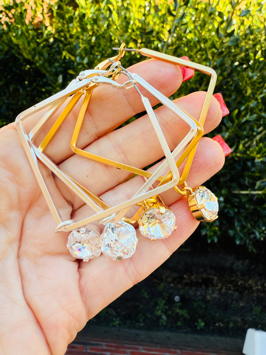 Brooke Geometric Rhombus Earrings - Shabby To Chic Jewelry