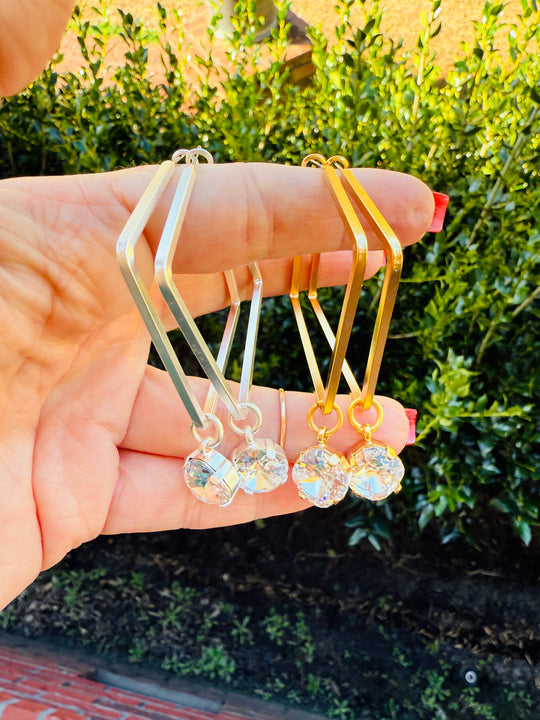 Brooke Geometric Rhombus Earrings - Shabby To Chic Jewelry