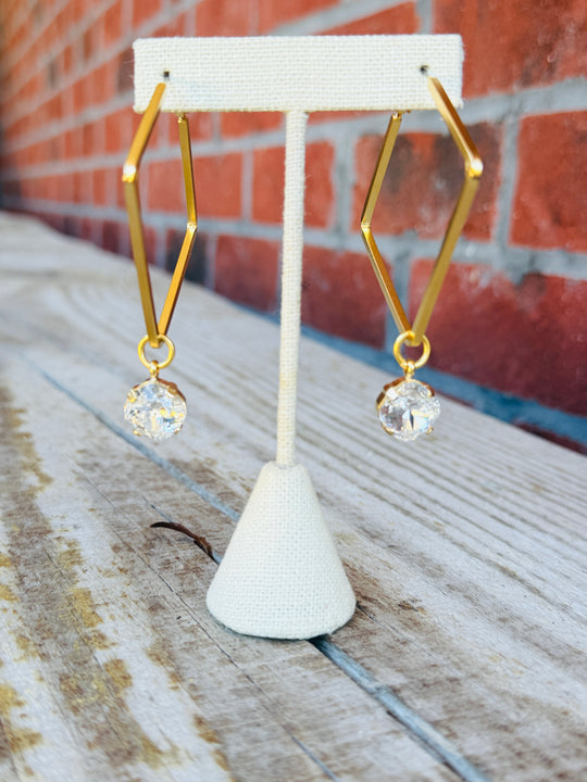 Brooke Geometric Rhombus Earrings - Shabby To Chic Jewelry