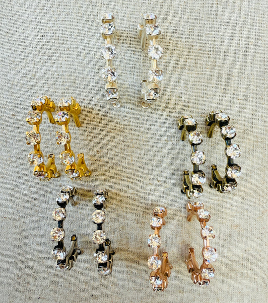 Sheila Crystal Hoop Earrings - Shabby To Chic Jewelry