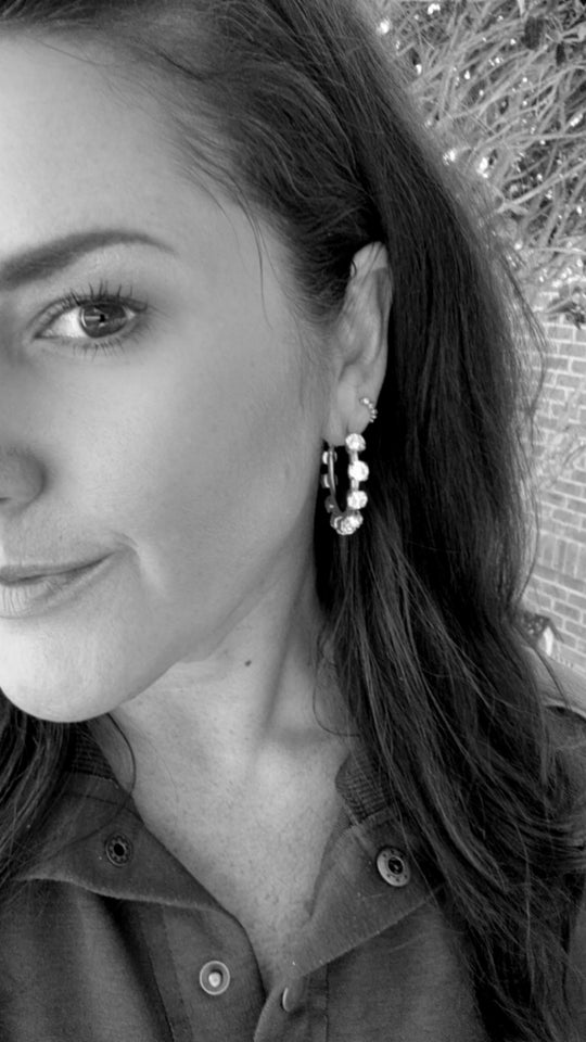 Sheila Crystal Hoop Earrings