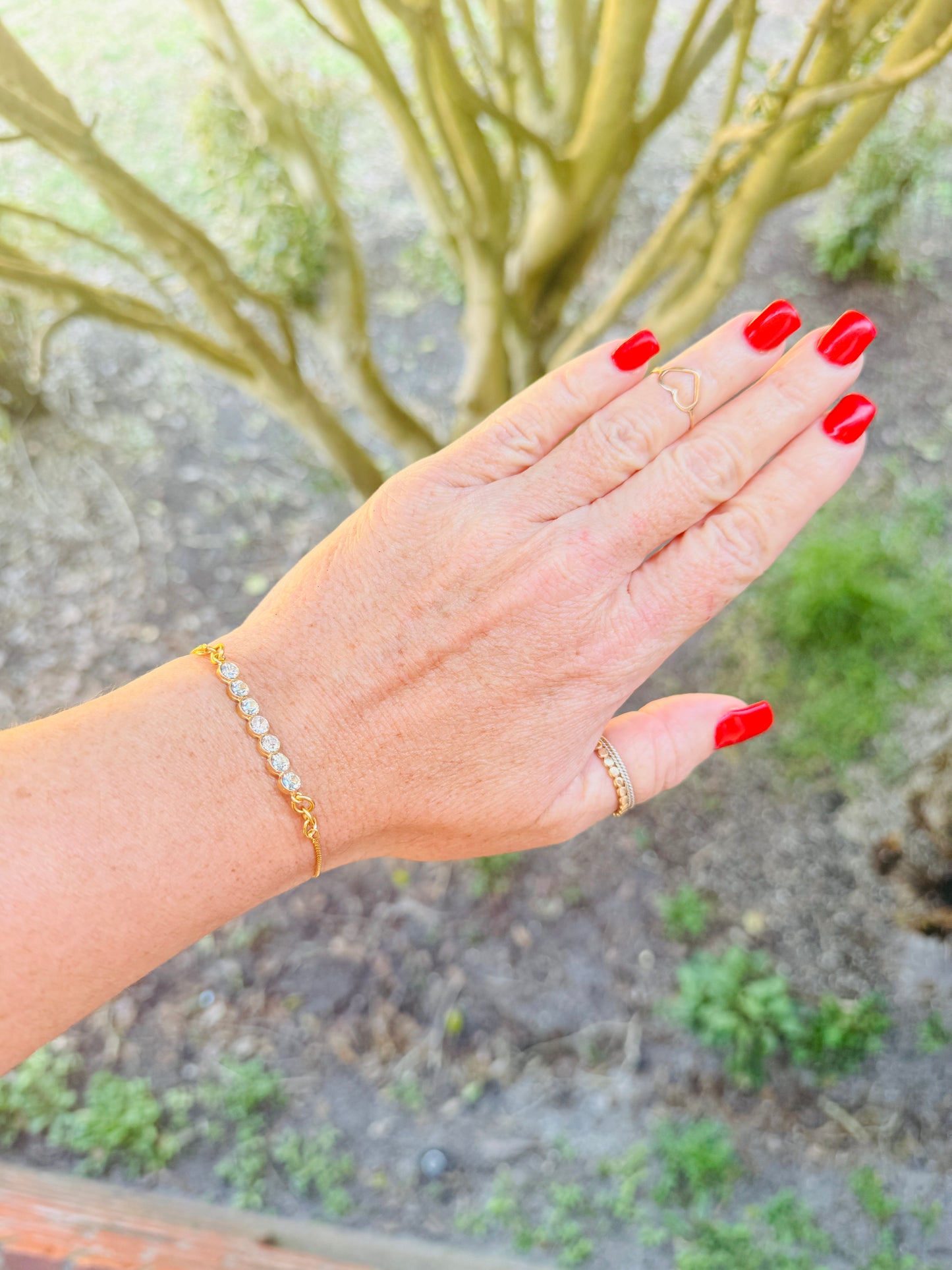 Noelle Petite Crystal Bar Necklace and Bracelet - Shabby To Chic Jewelry