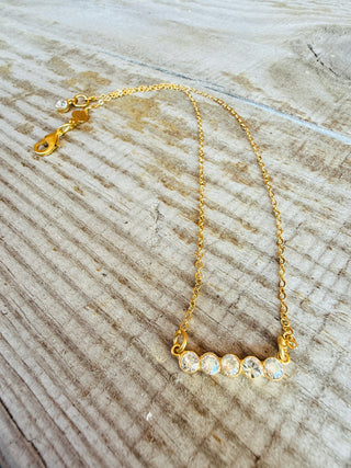 Noelle Petite Crystal Bar Necklace and Bracelet - Shabby To Chic Jewelry