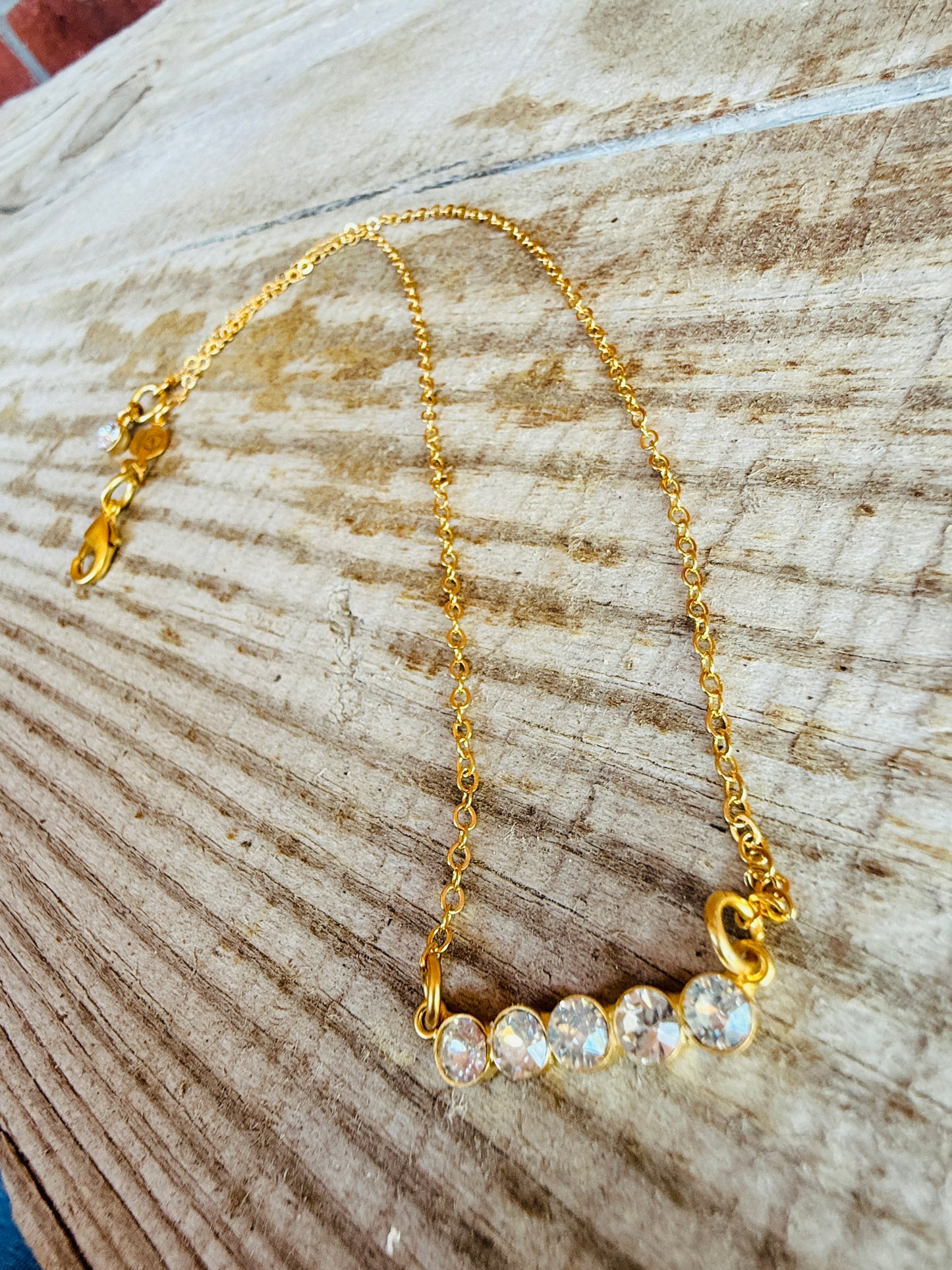 Noelle Petite Crystal Bar Necklace and Bracelet - Shabby To Chic Jewelry