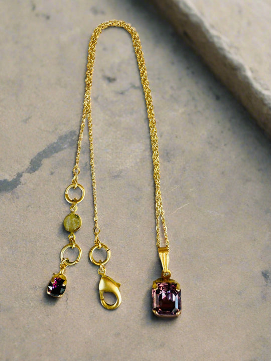 amethyst gold necklace