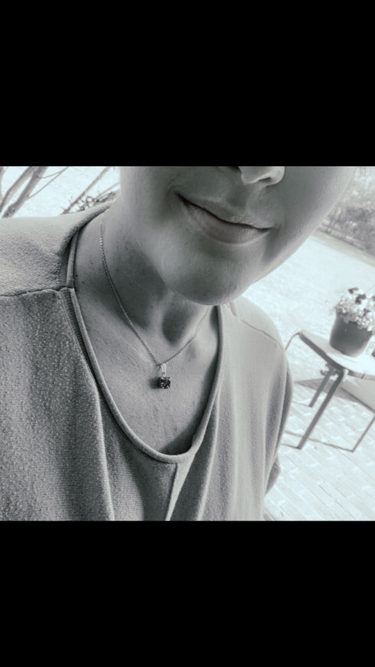 Maya Amethyst Square Crystal Necklace