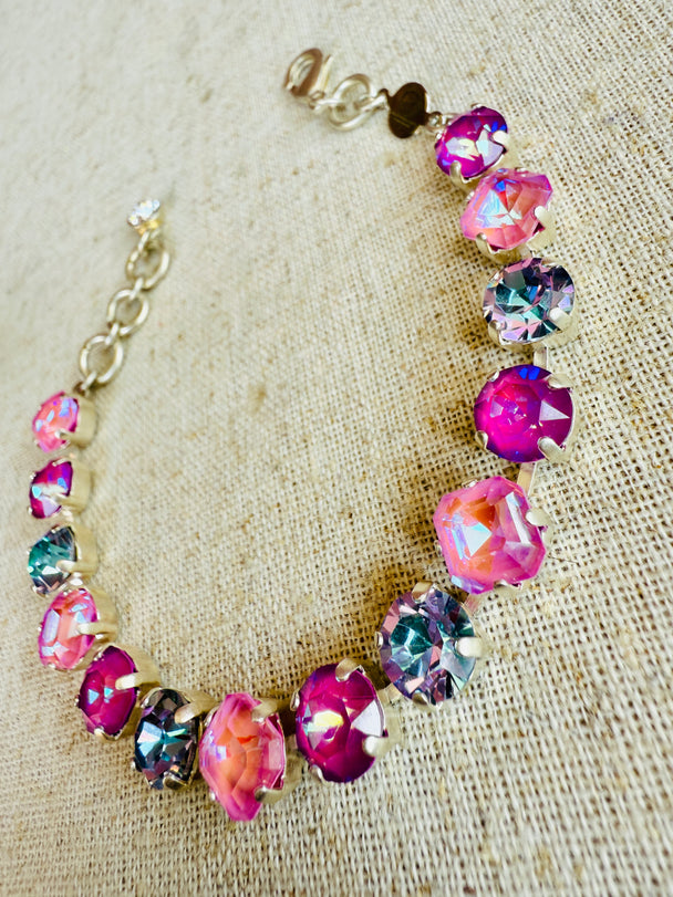 Trinity Silver Crystal Tennis Bracelet