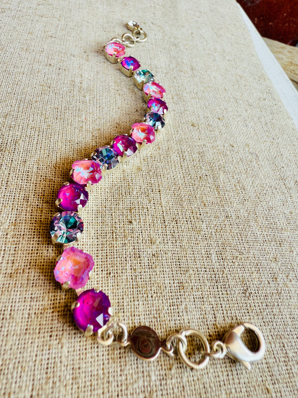 Trinity Silver Crystal Tennis Bracelet