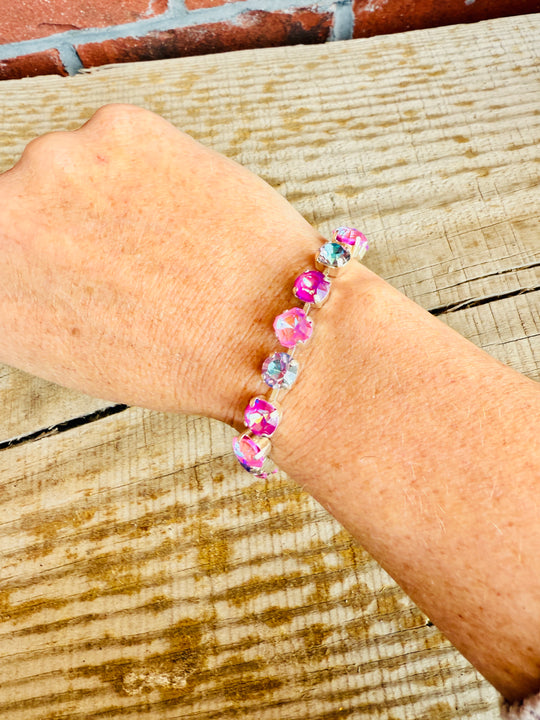 Trinity Silver Crystal Tennis Bracelet