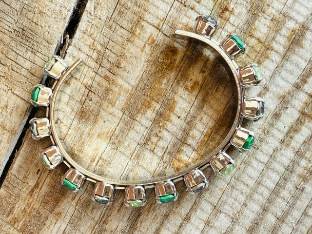 Adeline Green Crystal Cuff Bracelet - Shabby To Chic Jewelry