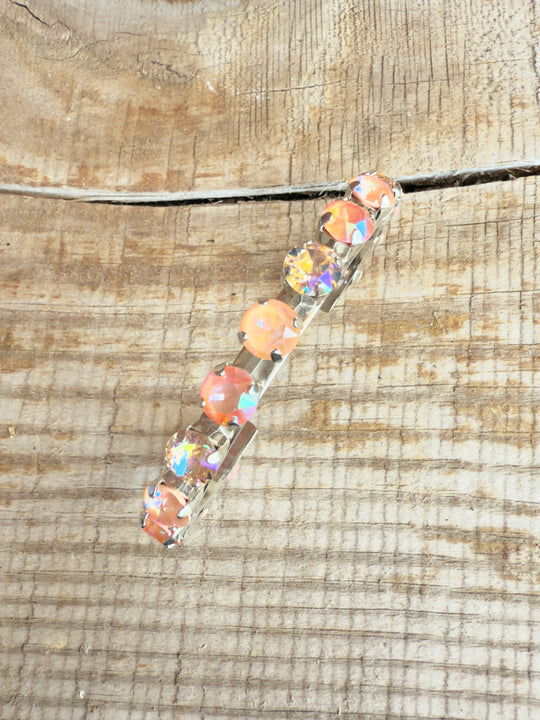 Kenna Peach Crystal Cuff Bracelet