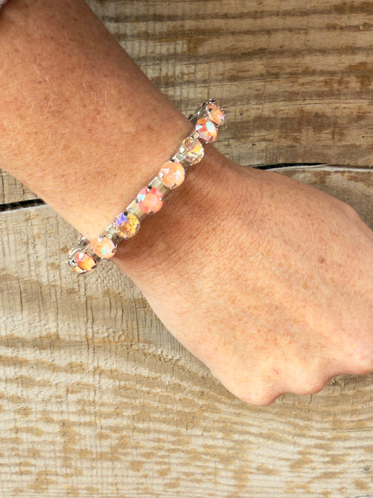 Kenna Peach Crystal Cuff Bracelet