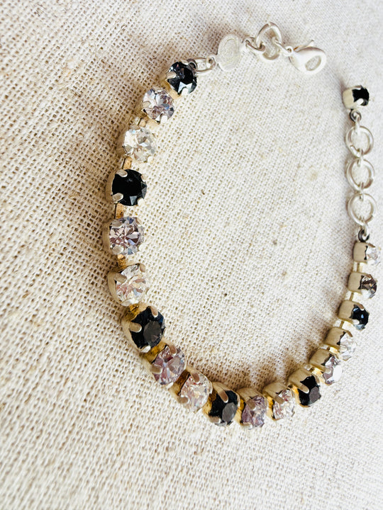 Savannah Onyx Crystal Tennis Bracelet