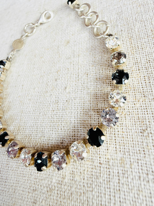 Savannah Onyx Crystal Tennis Bracelet
