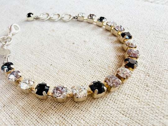 Savannah Onyx Crystal Tennis Bracelet
