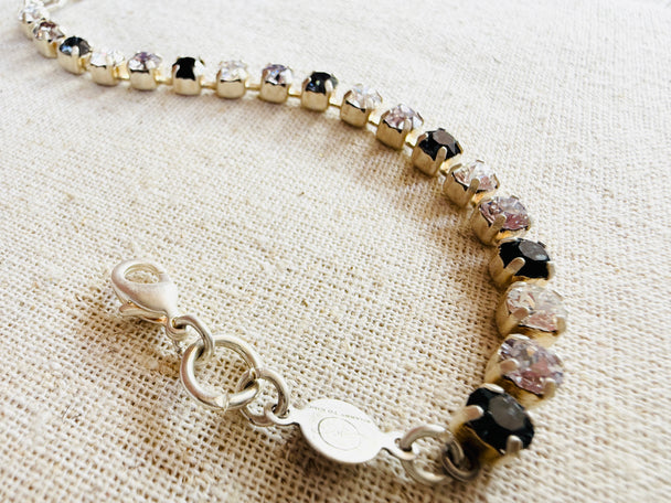 Savannah Onyx Crystal Tennis Bracelet