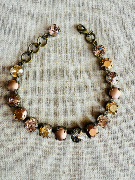 Eliza Rose Gold Tennis Crystal Bracelet